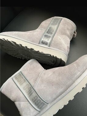 UGG Light Gray Suede Short Boot